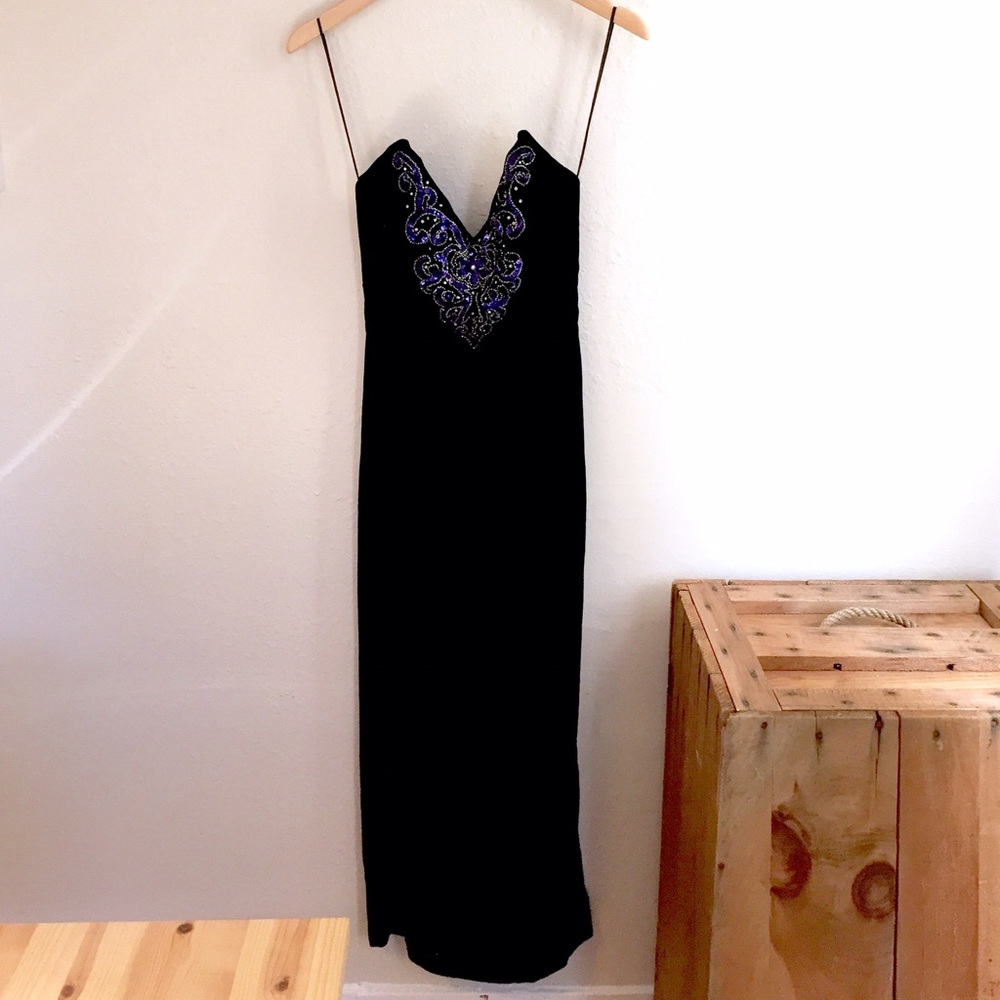 Stunning Vintage Mike Benet long velvet dress